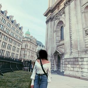 Off the shoulder puff sleeve top